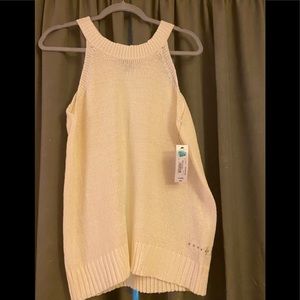 Sleeveless Ivory Sweater